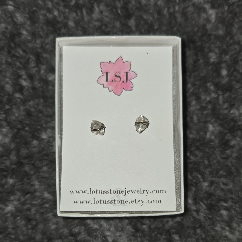 LSJ Herkimer Diamond Stud Earrings